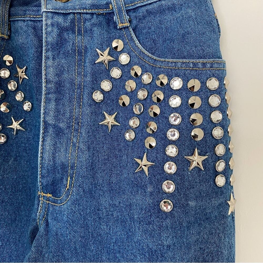 VINTAGE Studded High Rise Mom‎ Jeans 25 - Picture 4 of 6
